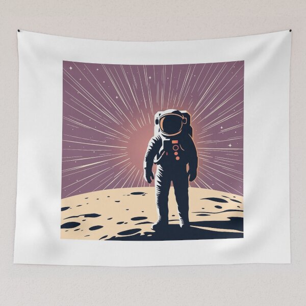 Item preview, Astronout on the Moon Sticker designed and sold by ArtQueen777.
