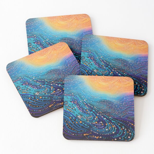 Item preview, Aboriginal Inspired Dot Art - With The Waves And Solar designed and sold by GrinGalore.