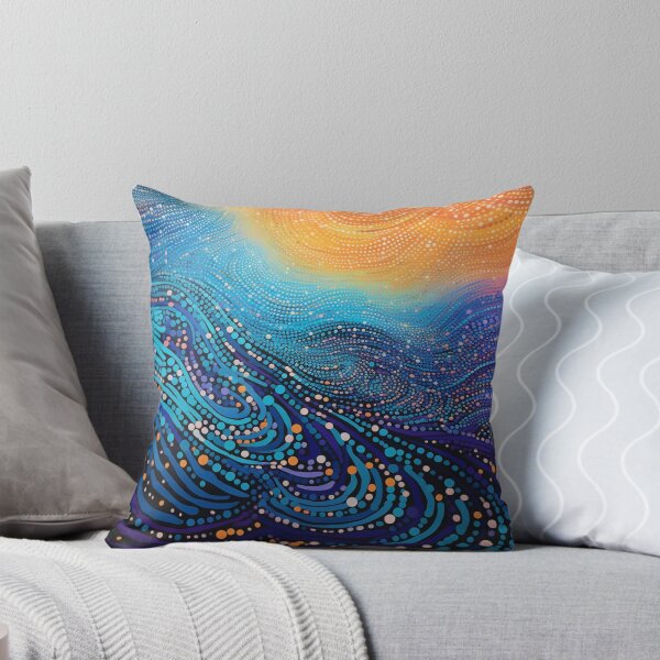 Item preview, Aboriginal Inspired Dot Art - With The Waves And Solar designed and sold by GrinGalore.