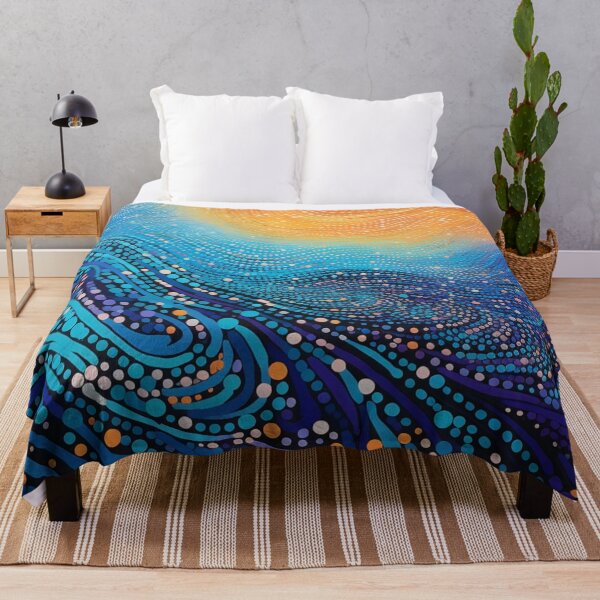 Item preview, Aboriginal Inspired Dot Art - With The Waves And Solar designed and sold by GrinGalore.