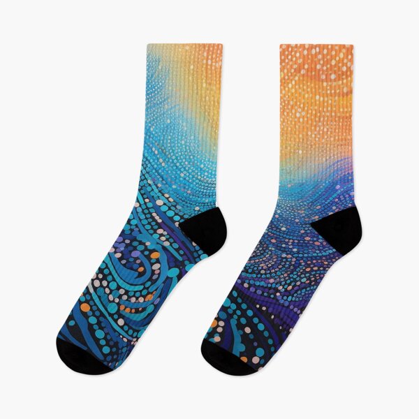 Item preview, Aboriginal Inspired Dot Art - With The Waves And Solar designed and sold by GrinGalore.