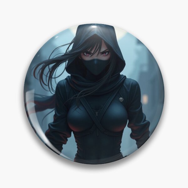 Aperçu de l'œuvre Assassin féminin d'anime dans la rue créée et vendue par InkdGraphix.