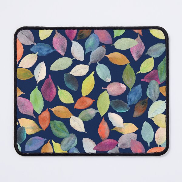 Item preview, Scattered Jeweled Leave - Blue Midnight Background designed and sold by FaireWaveArt.