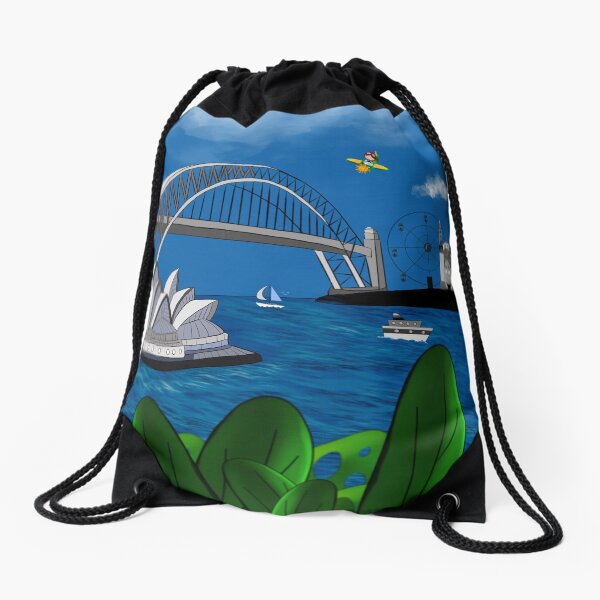 Sydney Harbour Drawstring Bag