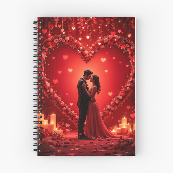 Item preview, A luxurious 3D background featuring a couple in a heart-shaped setting, surrounded by soft lights and floral arrangements, ideal for Valentine's Day and anniversary celebrations. designed and sold by AlwaysHome.
