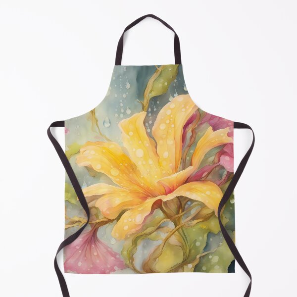 Item preview, Yellow and Pink Fantasy Flowers in Rain designed and sold by CalmnessbyChoice.