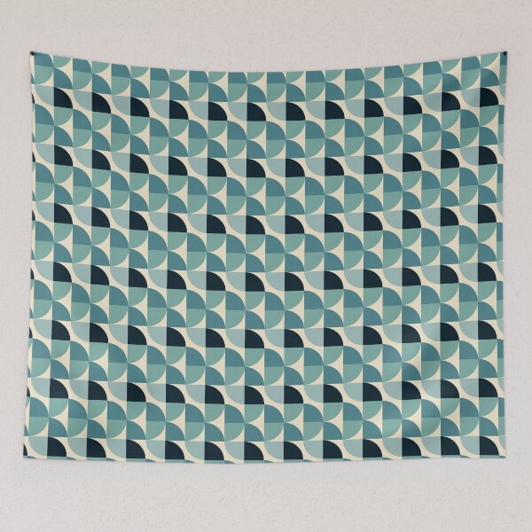 Item preview, Geometric rounded shapes retro inspired designed and sold by feelingfunky.