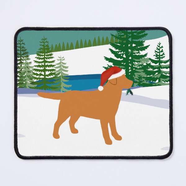 Item preview, Fox Red Labrador Christmas Winter View designed and sold by HappyLabradors.