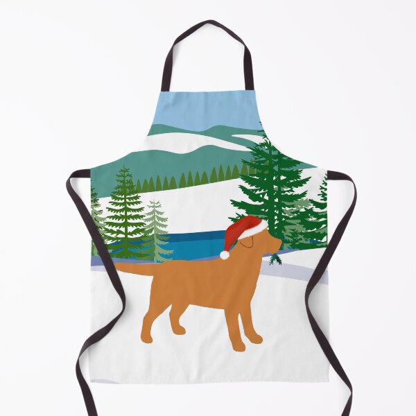 Item preview, Fox Red Labrador Christmas Winter View designed and sold by HappyLabradors.