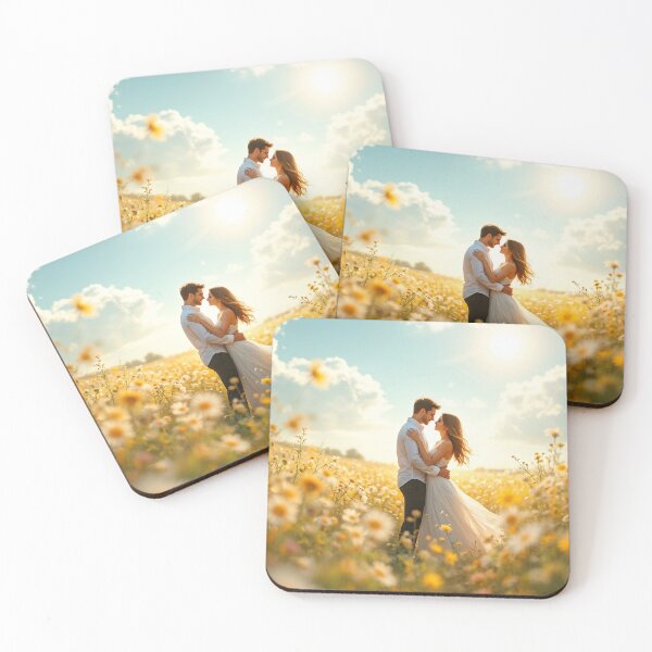 Item preview, A stunning 3D background of a couple dancing in a field of wildflowers, surrounded by sunlight and a gentle breeze, ideal for summer weddings and romantic celebrations. designed and sold by AlwaysHome.