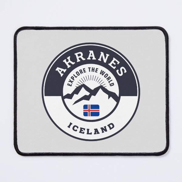 Item preview, Akranes Iceland Black and White Crest designed and sold by World Designs.