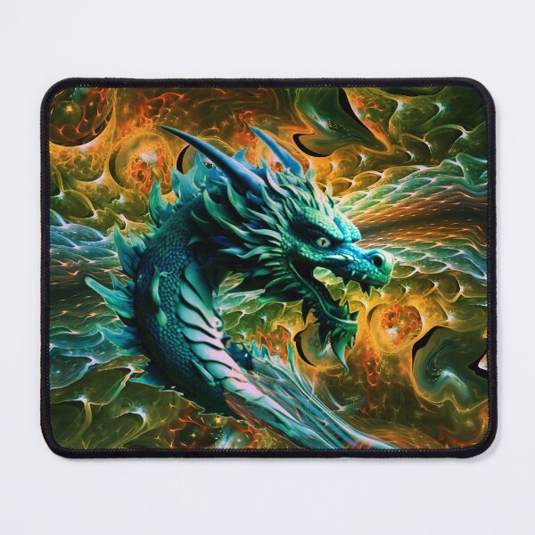 Item preview, Green fractal dragon designed and sold by clarazen.