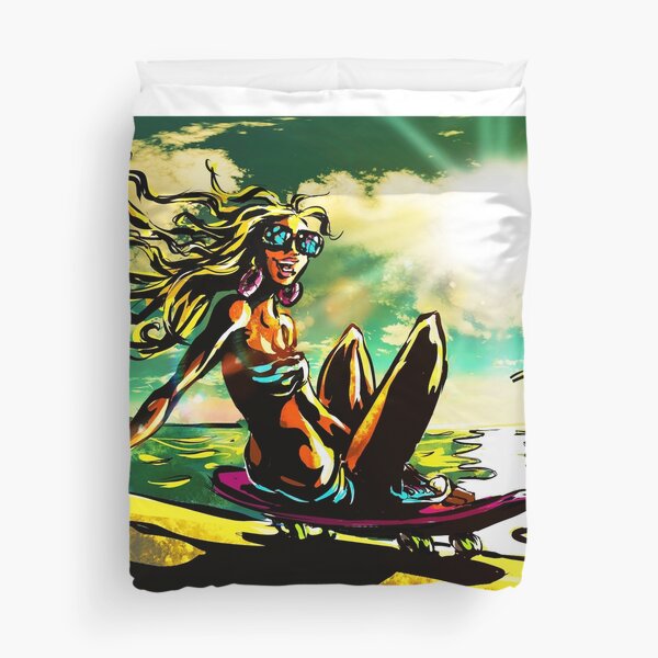 Sun surfer Duvet Cover
