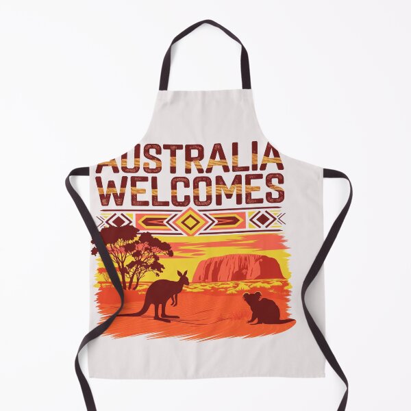 Item preview, Australia Walcomes Flag Map tasmania melbourne sydney perth designed and sold by AnimalsDH305.