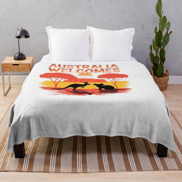 Item preview, Australia Walcomes Flag Map tasmania melbourne sydney perth designed and sold by AnimalsDH305.