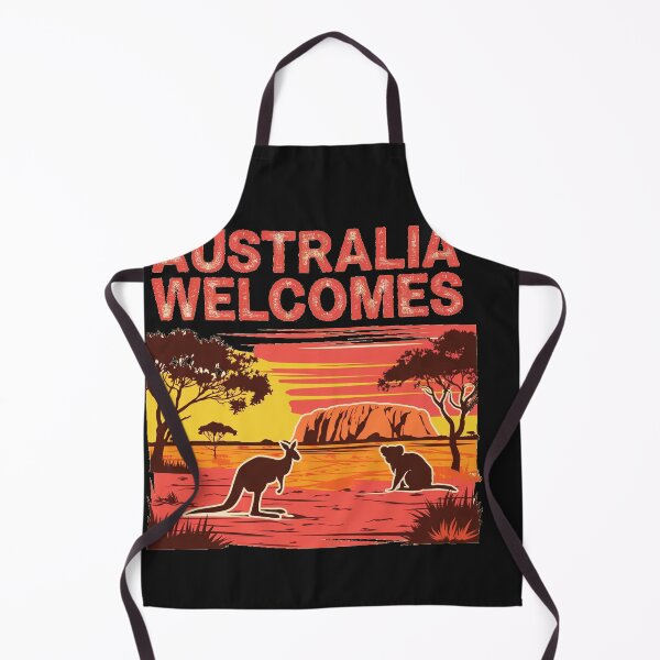Item preview, Australia Walcomes Flag Map tasmania melbourne sydney perth designed and sold by AnimalsDH305.
