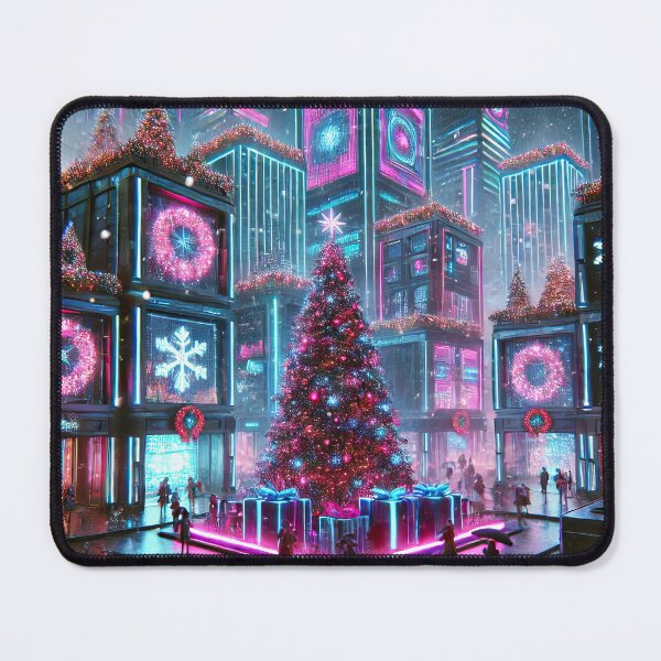 Item preview, Cyberpunk Christmas in purple tones designed and sold by Osintown.
