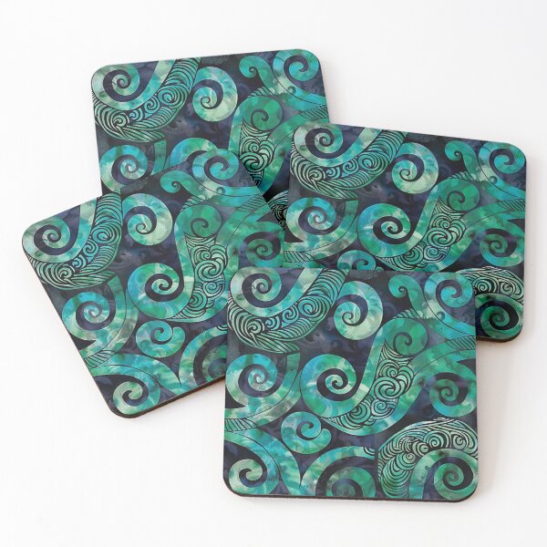 Artikelvorschau, Neuseeländisches Māori-Paua-Muster, Koru-Design 17 entworfen und verkauft von GrinGalore.