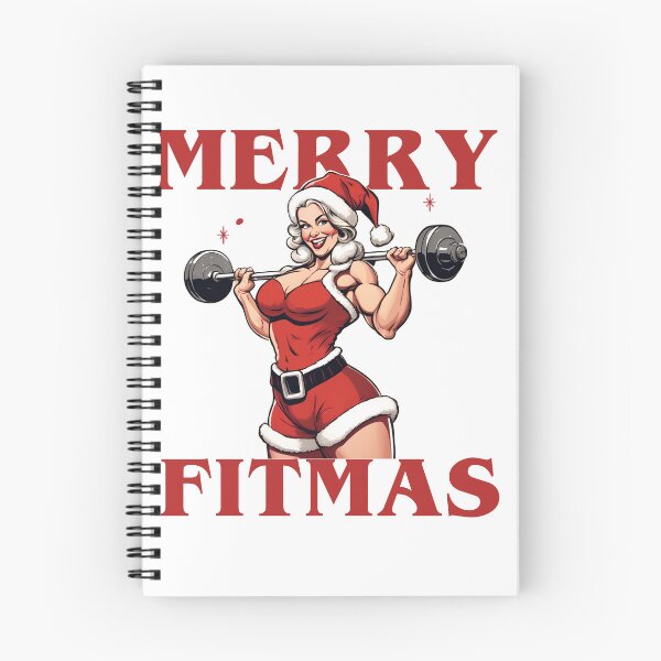 Aperçu de l'œuvre Joyeux Fitmas Gym Miss Santa créée et vendue par CyberArtistOne.
