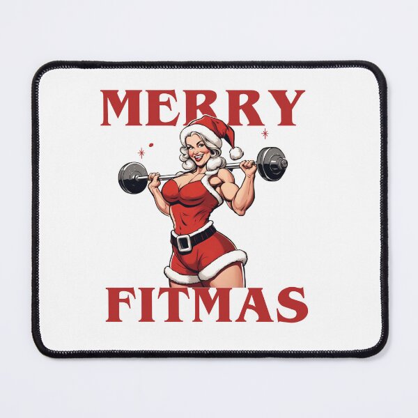 Item preview, Merry Fitmas Gym Miss Santa designed and sold by CyberArtistOne.