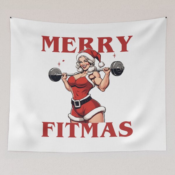 Item preview, Merry Fitmas Gym Miss Santa designed and sold by CyberArtistOne.