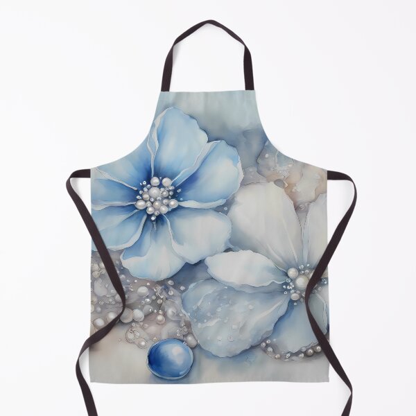 Item preview, Light Blue Flowers and Pearls designed and sold by CalmnessbyChoice.