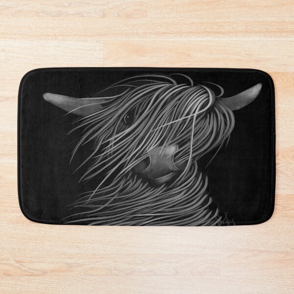 Item preview, Scottish Hairy Highland Cow ' BeauTiFuL BeTTY B&W ' by Shirley MacArthur designed and sold by Shirley MacArthur Art.