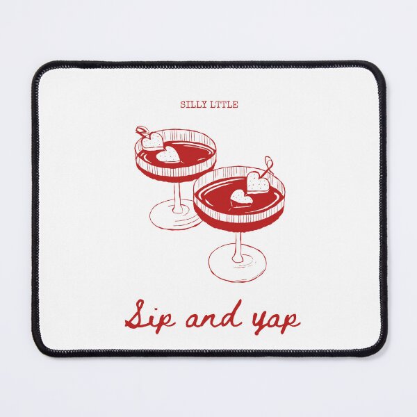 Item preview, Silly little sip and yap cocktail humour designed and sold by SoftBlushSarah.