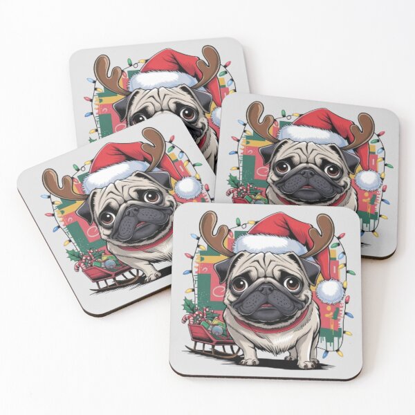 Item preview, Christmas Pug designed and sold by 123ks.