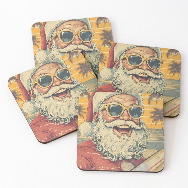 Item preview, Santa on the beach retro designed and sold by Ink & Fabric.