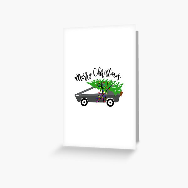 Item preview, Tesla Cybertruck with Christmas Tree and Lights designed and sold by WigOutlet.