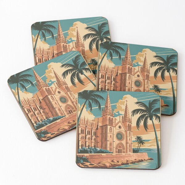 Item preview, Mallorca Vintage Travel Poster designed and sold by TravelerRat.