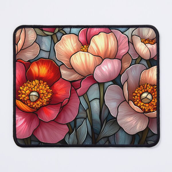 Item preview, Stained Glass of Peony & Poppy Harmony designed and sold by Cozirlax.