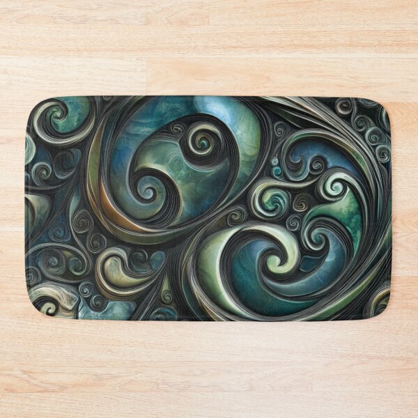 Item preview, New Zealand Māori Paua Pattern Koru Design 23 designed and sold by GrinGalore.
