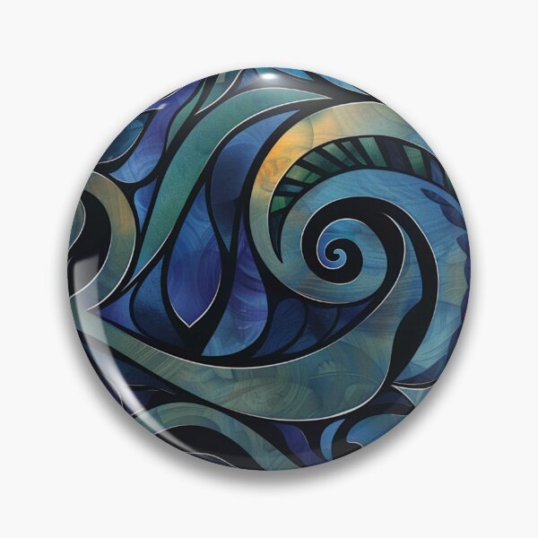 Artikelvorschau, Neuseeland Māori Paua Muster Koru Design 24 entworfen und verkauft von GrinGalore.