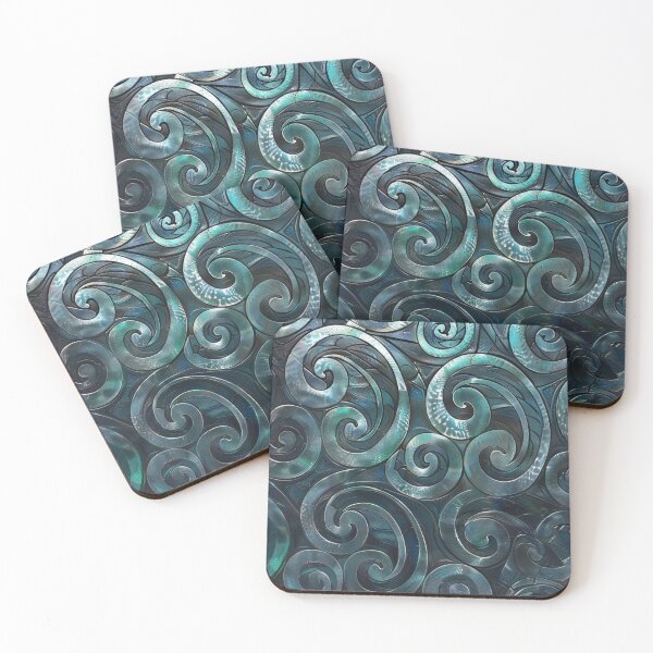 Item preview, New Zealand Māori Paua Pattern Koru Design 25 designed and sold by GrinGalore.