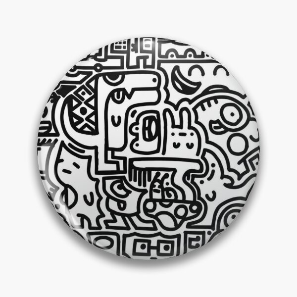 Item preview, Abstract Doodle Black White Cartoon designed and sold by DALdesignstore.