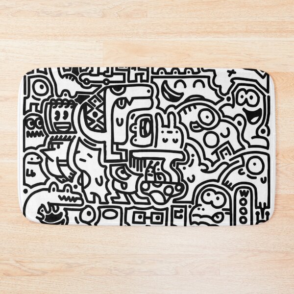 Item preview, Abstract Doodle Black White Cartoon designed and sold by DALdesignstore.
