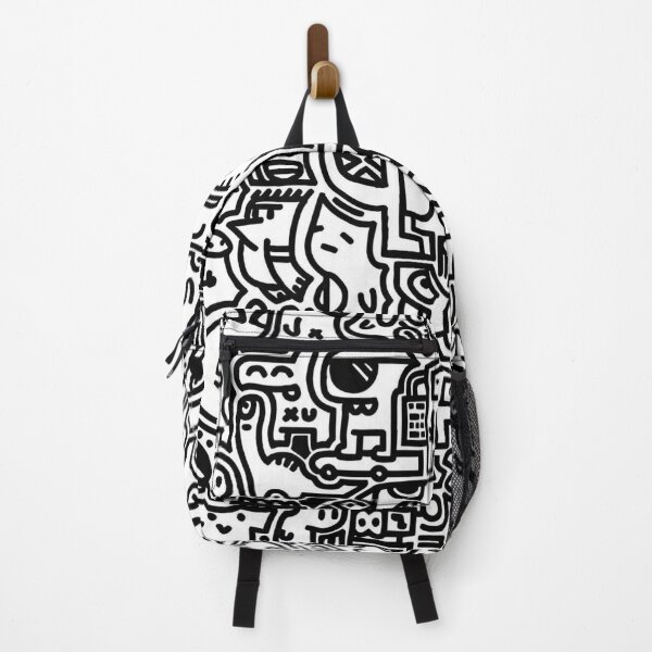Item preview, Abstract Doodle Black White Cartoon designed and sold by DALdesignstore.