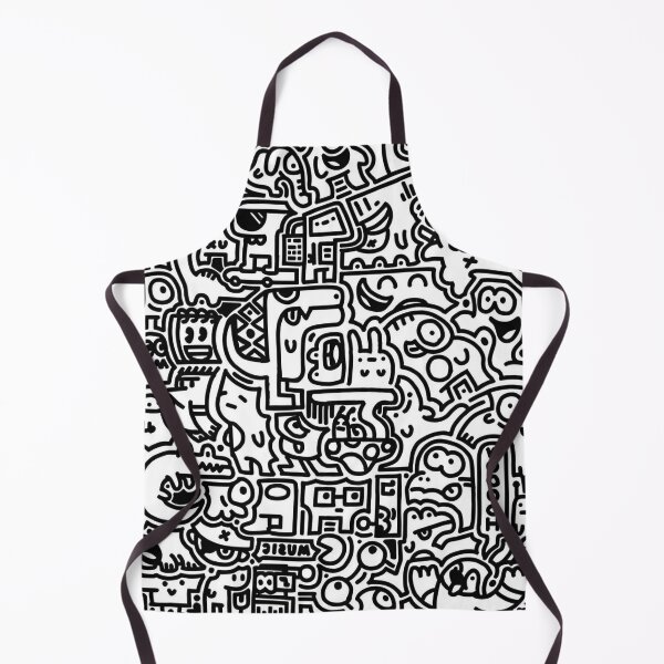 Item preview, Abstract Doodle Black White Cartoon designed and sold by DALdesignstore.