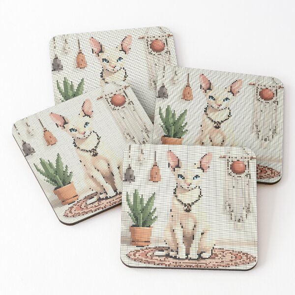 Item preview, Pixel Sphynx and Macramé Magic designed and sold by NaturePixel.
