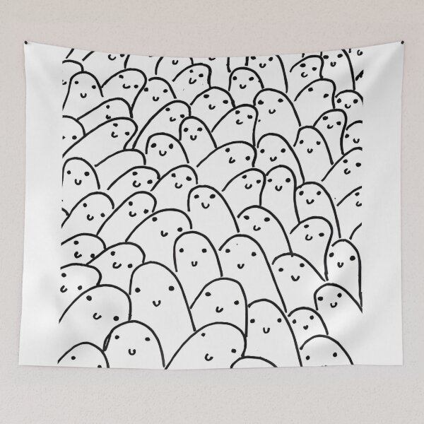 Item preview, Abstract Character Doodle Black White Cartoon designed and sold by DALdesignstore.