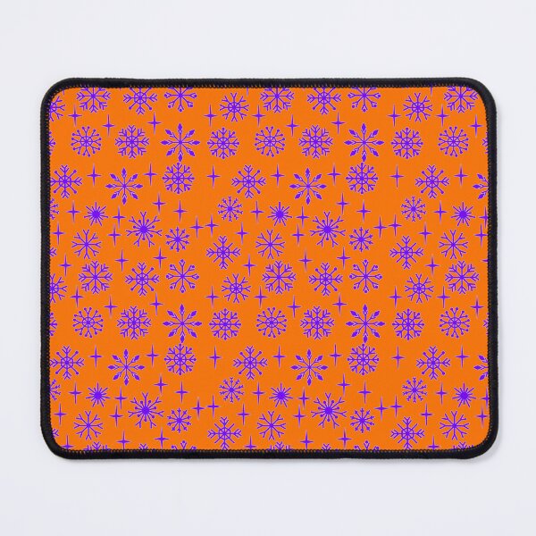 Item preview, Festliche Freude! Blue Snowflake and Star Pattern on Orange Background designed and sold by IraNiva.