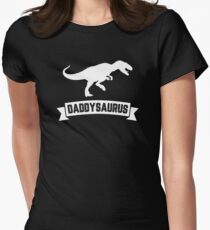 Daddysaurus Funny Father's Day Shirt Gift Women's Fitted T-Shirt