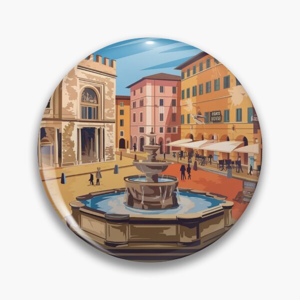 Item preview, Perugia Vintage Travel Poster designed and sold by TravelerRat.
