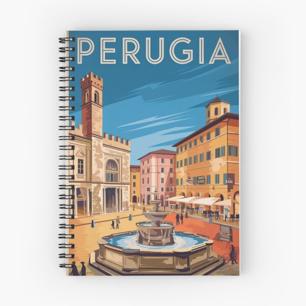 Item preview, Perugia Vintage Travel Poster designed and sold by TravelerRat.
