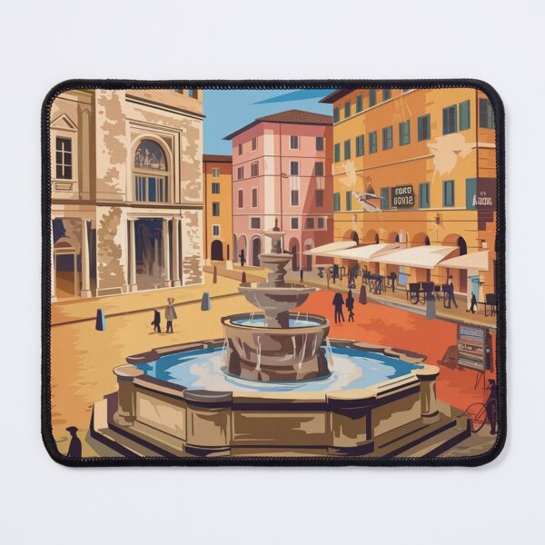Item preview, Perugia Vintage Travel Poster designed and sold by TravelerRat.