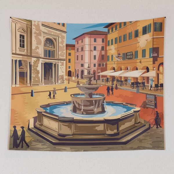 Item preview, Perugia Vintage Travel Poster designed and sold by TravelerRat.