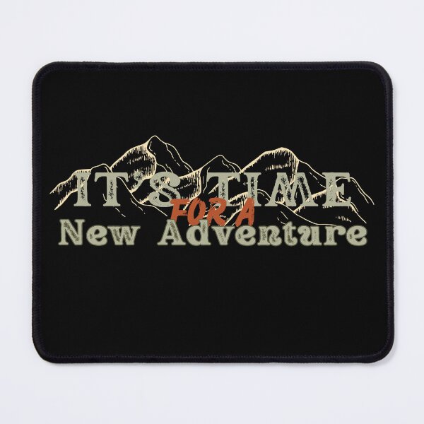 Item preview, vintage mountain travel saying It's Time For a New Adventure vintage nature mountain adventure for men and women, designed and sold by LuxeGraphix.