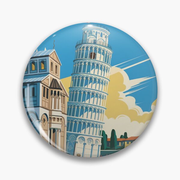 Item preview, Pisa Vintage Travel Poster designed and sold by TravelerRat.